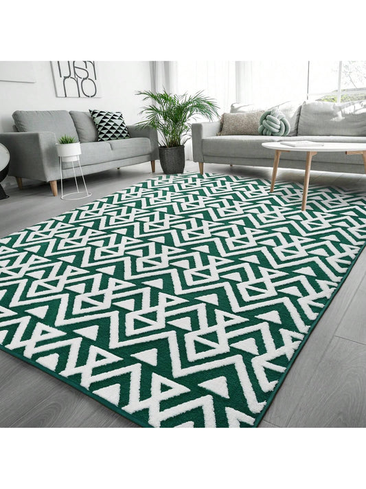 Ultra Soft Shaggy Rugs Memory Foam Bedroom Carpet, Plush Geometric Textured Area Rugs for Living Room Couch Dorm Decor