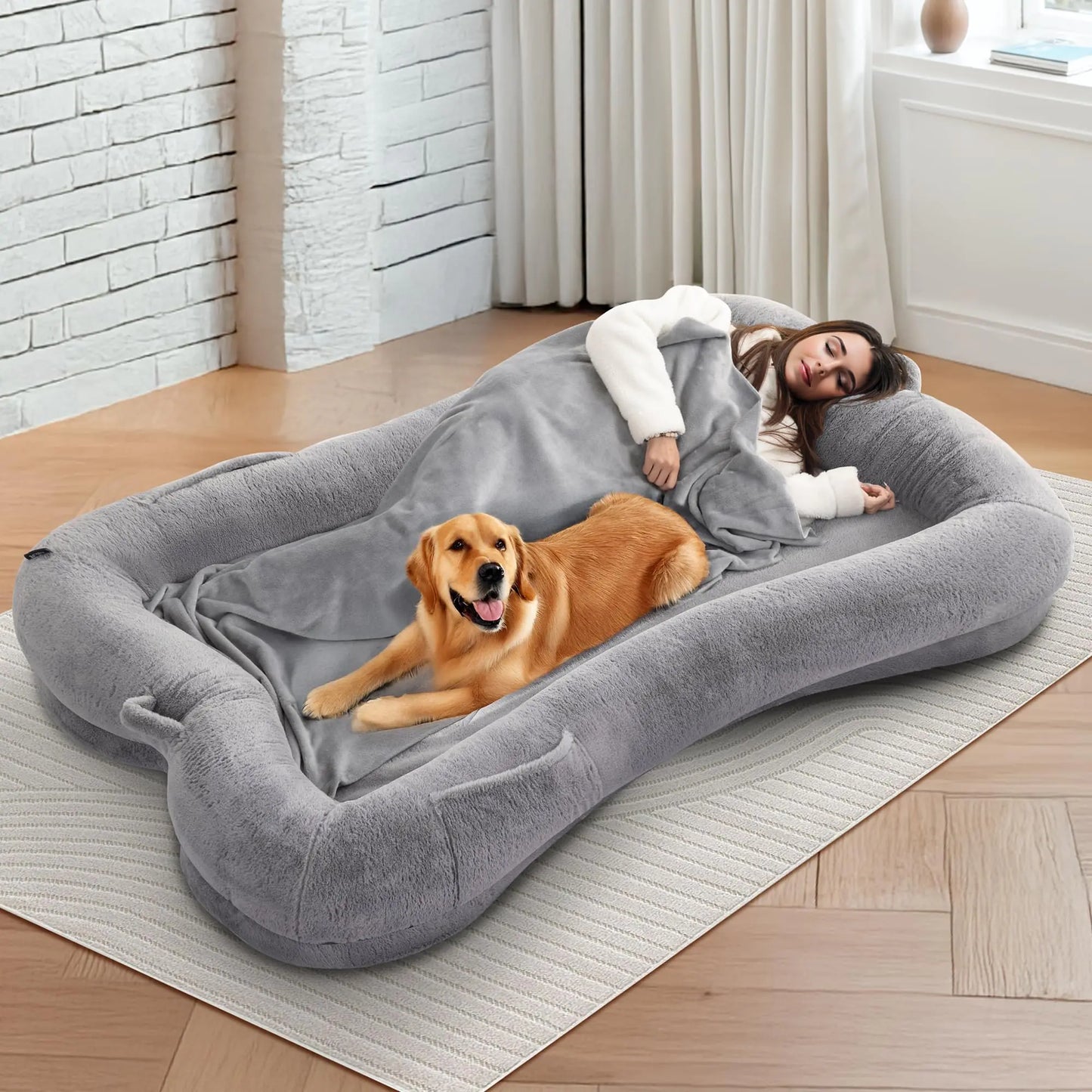 Faux Fur Dog Bed